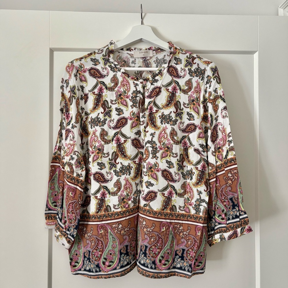 Chic Paisley Print Blouse by Cream - Multicolor